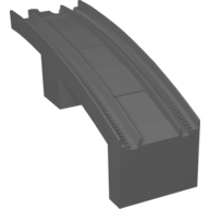 Duplo Train Track Bridge Middle Section, New Style Half Arch With Mid-Support (6393)