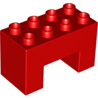 Duplo Brick 2 x 4 x 2 with 2 x 2 Square Arch (6394)