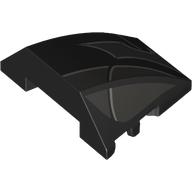 Wedge Curved 4 x 3 No Studs with Dark Bluish Grey Shapes, Light Bluish Grey Stripes print (64225pr0018)