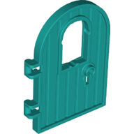 Door 1 x 4 x 6 Round Top with Window and Keyhole, Reinforced Edge (64390)