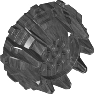 Wheel Hard Plastic with Small Cleats and Flanges (64712)