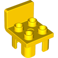 Duplo Chair with 4 Studs and Squared Back (6478)
