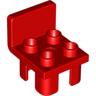 Duplo Chair with 4 Studs and Squared Back (6478)