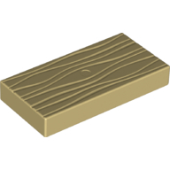 Duplo Tile 2 x 4 with Wood Grain Pattern (65109)