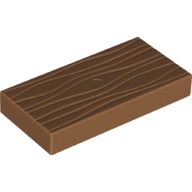 Duplo Tile 2 x 4 with Wood Grain Pattern (65109)