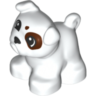 Duplo Animal Dog, Pug with Dark Brown Spots, Black Nose Print (65161pr0002)