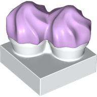 Duplo Food, Two Cakes on Plate Lavender (65188c03)