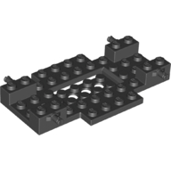 Vehicle Base 6 x 10 x 1 with Wheels Holder and 4 x 2 Recessed Center, Corner Cutouts with Smooth Underside (65202)