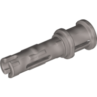 Technic Pin Long with Friction Ridges Lengthwise and Stop Bush [2 Lateral Holes, Small Pin Hole] (65304)
