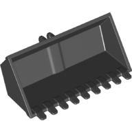 Construction Vehicle Bucket 4 x 8 with Locking 2 Finger Hinge with 7 Teeth (65380)
