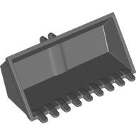 Construction Vehicle Bucket 4 x 8 with Locking 2 Finger Hinge with 7 Teeth (65380)