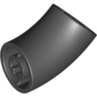 Brick Round 2 x 2 D. Tube with 45° Elbow and Axle Holes (Crossholes) at Each End [SHORT] (65473)