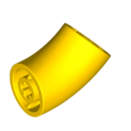 Brick Round 2 x 2 D. Tube with 45° Elbow and Axle Holes (Crossholes) at Each End [SHORT] (65473)