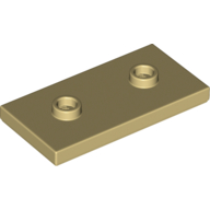 Plate Special 2 x 4 with Groove and Two Center Studs (Jumper) (65509)