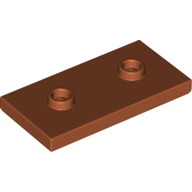 Plate Special 2 x 4 with Groove and Two Center Studs (Jumper) (65509)