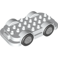 Duplo Car Base 4 x 8 with Four Black Wheels and Silver Hubs (65567c01)
