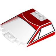 Windscreen 6 x 6 x 1 1/3 with Red Cockpit print (65633pr0020)