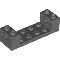 Brick Special 2 x 6 x 1 1/3 with Axle Holes and 2 x 4 Recessed, Bar at Underside (65635)