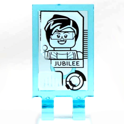 Tile Special 2 x 3 with 2 Clips without Tab between Clips with Computer Monitor, Jubilee print (65886pr9998)
