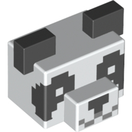 Animal Body Part, Panda Head, Pixelated Eyes, Nose, and Mouth Print (66219pr0001)