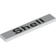 Tile 1 x 6 with Black 'SHELL' print (6636pr0043)