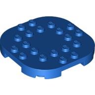Plate Round Corners 6 x 6 x 2/3 Circle with Reduced Knobs (66789)