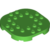 Plate Round Corners 6 x 6 x 2/3 Circle with Reduced Knobs (66789)