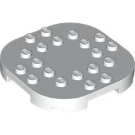Plate Round Corners 6 x 6 x 2/3 Circle with Reduced Knobs (66789)