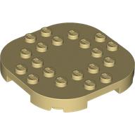 Plate Round Corners 6 x 6 x 2/3 Circle with Reduced Knobs (66789)