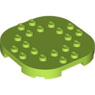Plate Round Corners 6 x 6 x 2/3 Circle with Reduced Knobs (66789)