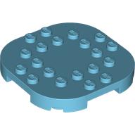 Plate Round Corners 6 x 6 x 2/3 Circle with Reduced Knobs (66789)