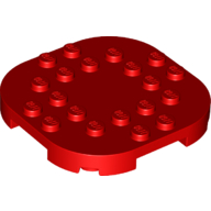 Plate Round Corners 6 x 6 x 2/3 Circle with Reduced Knobs (66789)