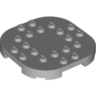 Plate Round Corners 6 x 6 x 2/3 Circle with Reduced Knobs (66789)