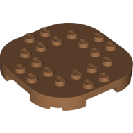 Plate Round Corners 6 x 6 x 2/3 Circle with Reduced Knobs (66789)