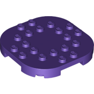 Plate Round Corners 6 x 6 x 2/3 Circle with Reduced Knobs (66789)