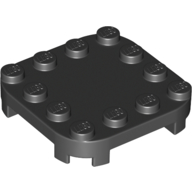 Plate Round Corners 4 x 4 x 2/3 Circle with Reduced Knobs (66792)