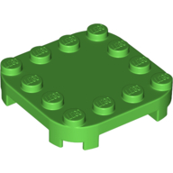 Plate Round Corners 4 x 4 x 2/3 Circle with Reduced Knobs (66792)