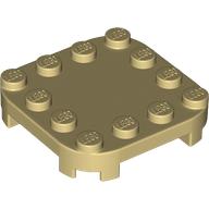 Plate Round Corners 4 x 4 x 2/3 Circle with Reduced Knobs (66792)