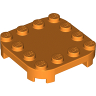 Plate Round Corners 4 x 4 x 2/3 Circle with Reduced Knobs (66792)