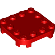 Plate Round Corners 4 x 4 x 2/3 Circle with Reduced Knobs (66792)