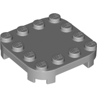 Plate Round Corners 4 x 4 x 2/3 Circle with Reduced Knobs (66792)