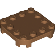 Plate Round Corners 4 x 4 x 2/3 Circle with Reduced Knobs (66792)