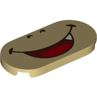Tile Round 2 x 4 with Smiling Mouth with 1 Tooth (Bowser Jr) Print (66857pr0002)