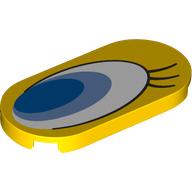 Tile Round 2 x 4 with Blue/White Eye, Right print (66857pr0016)