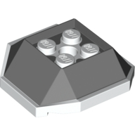 Wedge Sloped 4 x 4 with White Underside Pattern (Koopa Troopa Shell) (67013pat0001)