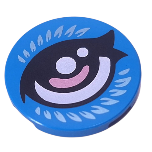 Tile Round 3 x 3 with White Eyes, Lashes, Lavender Pupil print (Left) (67095pr0035)