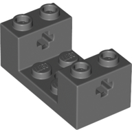 Brick Special 2 x 4 x 1 1/3 with Axle Holes and 2 x 2 Recessed and Hole (67446)