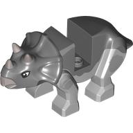 Animal, Dinosaur, Triceratops Small with Light Bluish Grey Legs, Horns, Mouth, Black Eyes print (67456pr0001)