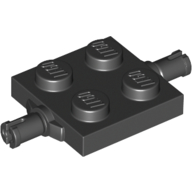 Plate Special 2 x 2 with Wheel Holders with Cross (+) Slots on Pins (67687)