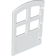 Duplo Door 1 x 4 x 4 with Four Panes, Same Size and Curved Top (67872)